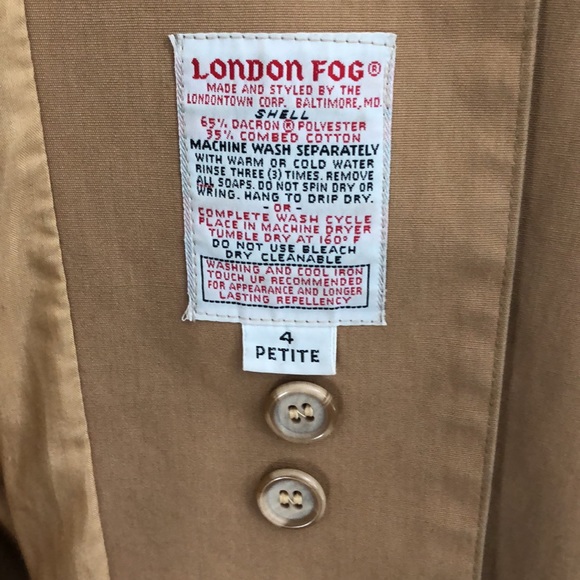 London Fog Trench with detachable hood - Picture 4 of 4